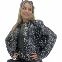 giacchina con paillettes e bottoni reali festive